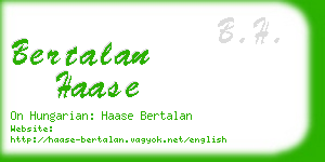 bertalan haase business card
